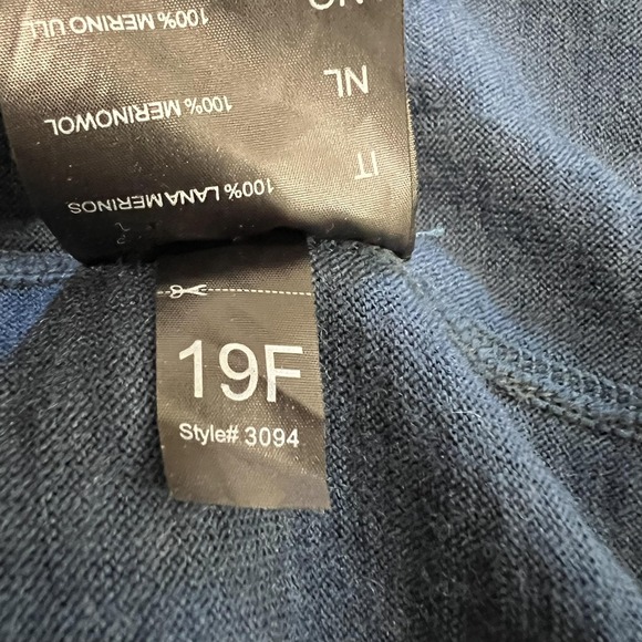 Kuhl Shirt Mens Medium Blue Long Sleeve 1/4 Zip Merino Wool Base Layer Hiking - Picture 9 of 13